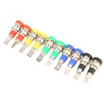 Banana Socket, 10PCS Banana Jack Female Panel Mount, Mixed Color Banana Socket Binding Post Adapter for 4mm Banana Plug Connectors