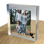 Personalised Custom Individual Acrylic Crystal Clear Block Plaque With Your Photo Picture Image Logo And Text 3D Effect - Your Own Photo and Text