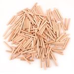 6mm Wood Dowel Pins Wooden Plugs: 200pcs 6mm x 50mm Hardwood Dowels Wood Plugs Twill Fluted Dowel Pins Grooved Dowels Plugs Fluted Pin Wood, for Furniture Woodwork (6*50mm)