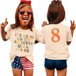 AG AGUU It’s Me I’m The Birthday Girl Shirts Toddler Kids Girls Birthday Tees T-Shirt Party Outfits Tops 5-12 Years, Beige-8th, 8 Years