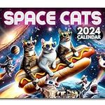 Space Cats Wall Calendar 2024 | Fun