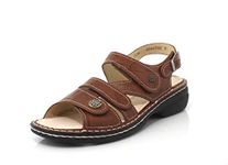 Finn Comfort Women's Gomera Ankle-Strap Sandal, Cognac, 6.5-7