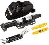 Topeak Deluxe Cycling Accessory Kit, includes Mini Pump/Multi-tool/Tyre Levers/Saddle Bag