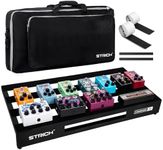 STRICH Guitar Pedal Board Aluminum Alloy 3.24lb Lightweight Pedalboard 28'' x 13.78'' Extra Large Effect Pedals board with Carry Bag, STANDARD 28 (Angled)