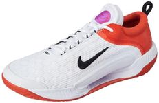 Nike M ZOOM COURT NXT HC-WHITE/BLACK-PICANTE RED-FUCHSIA DREAM-DV3276-100-10UK