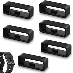 Ferma Cinturino Orologio Gomma Passante Cinturino Orologio in Silicone Anelli di Fissaggio per Orologi Anelli di Sicurezza 22mm Cinturino Fibbie in Gomma di Ricambio per Cinturino Dell'orologio 6PCS
