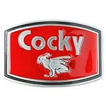 LKMY Cocky Die Cast Chrome Finish Metal,Western Belt Buckle American indian Style (red), Size:Buckle:Approx 3.5"x 2.7"(9cm x 7cm)