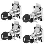 4 Sets Security Drawer Lock Furniture Lock Cylinder Cam Drawer Lock,Keyed Alike with 8 Keys Security Locks for Cupboard Door Cabinet Mailbox