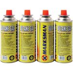 Marksman 4 XBUTANE GAS CANISTER BOTTLES FOR PORTABLE HEATER COOKER CAMPING COOKING STOVE