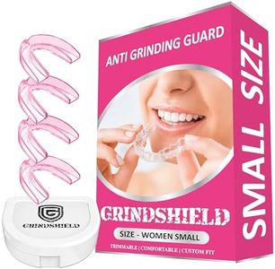 Anti Grinding Guard – Small Size for Women - Comfortable, Custom Fit, Non-Bulky, Moldable – (4) Teeth Grinding Guards & Case – Mouth Guard for Teeth Grinding, Woman Size - Small