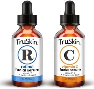 TruSkin Day-Night Anti Aging Duo, Retinol Serum & Vitamin C Serum for Face with Hyaluronic Acid, Skin Care Set Designed to Protect, Firm, Brighten, Clarify, Hydrate, Boost Collagen & Fade Pigmentation