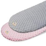 BlueSnail Soft and Strechy Bassinet Sheet, Cradle Sheets for Bassinet Pad/Mattress 2pk (Bassinet, Pink+Gray)