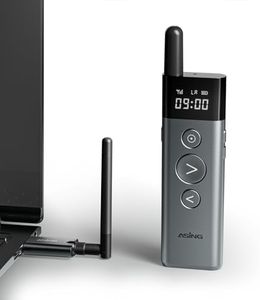 ASING Up to 980ft Long Range Wireless Presentation Remote, PowerPoint Clicker with Air Mouse, Volume Control, Spotlight and Magnifier Feature, Plug & Play for Windows/Mac,Ipad,Laptop & Keynote etc.