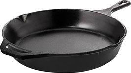 KICHLY Pre-Seasoned Cast Iron Skillet - Frying Pan - Safe Grill Cookware for Indoor & Outdoor Use - 10.25 Inch (26 cm) Cast Iron Pan