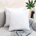 HFI UrbanArts Premium Polyester Virgin Fiber Cushion Fillers - Pack of 2 Pcs | 18 x 18 Inches | White | Cushion Set