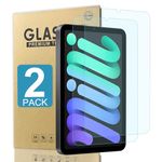 2 Pack Tempered Glass Anti-Blue Light Screen Protector Film for iPad Mini 6 8.3 Inch 2021 Release,Tempered Glass Screen Protector with 9H Hardness/Bubble Free/scratch-resistant