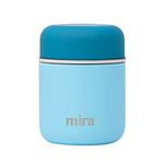 MIRA 9oz Insulated Food Jar Thermo for Hot Food & Soup, Compact Stainless Steel Vacuum Lunch Container - Sky Blue