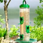 Hanging Bird Feeder for Balcony and Outdoor Bird Food Feeder 4 Feed Nozzles