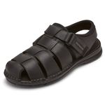 Rockport Men's Darwyn Fishermen Sandal, Black Lea Ii, 8.5 UK