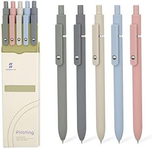 5 PCS Quick Dry Ink Pens, Pens Fine Point Smooth Writing Pens, Aesthetic Journal Pens, Retractable 0.5mm Black Ink, Cute Japanese Pen for Writing Note Taking Journaling, School Office Supplies Gifts