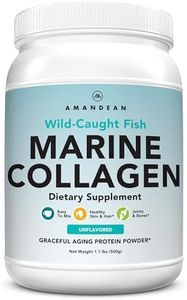 AMANDEAN Premium Anti-Aging Marine Collagen Peptides Powder. 500g Wild-Caught Hydrolyzed Fish Collagen Supplement. Type 1 & 3 Collagen Protein. 18 Amino Acids for Skin, Hair, Nails.