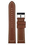 EXOR KARABU B TAN Colour Leather Watch Straps With Quick Release for Men Women With CUT EDGE finish of 22MM Genuine watch Leather strap/Band