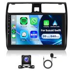 2G 64G Android Car Stereo Carplay For Suzuki Swift 2005-2010, 10.1 inch Touch Screen Car Radio with Android Auto Bluetooth GPS Wifi HiFi FM SWC Rear View Camera