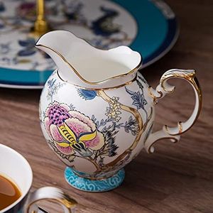 ACMLIFE Ceramic Sugar Bowl, 10 oz Porcelain Sugar Container with Lid, Blue Porcelain Sugar Holder Sugar Jar Sugar Dispenser Bowl for Tea, Coffee Bar, Home and Kitchen