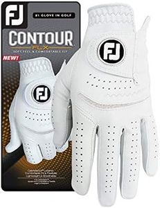 FootJoy Men's Contour FLX Golf Glove, Pearl, Large, Worn on Left Hand