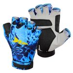 KastKing Gill Raker Gloves UPF50+ Fishing Gloves UV Protection Gloves Sun Gloves for Men Or Women for Fishing, Outdoor, Kayaking, Rowing, Sailing, Canoeing, Hiking, Biking - Shoreline Prym1, Large