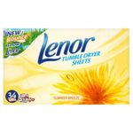 Lenor Tumble Dryer Sheets Summer Breeze 34 per pack Case of 6