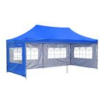 10x20 Ft Wedding Party Canopy Tent Pop up Instant Gazebo with Removable Sidewalls and Windows (Blue 4 Walls)