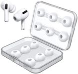 BOOC Earphone Tips 12pcs Premium Earbud Tips Blocking Out Ambient Noise Memory Silicon Earbuds Inner 4.9mm for in-Ear Headphones with 5mm-7mm Tips (AirPods Pro)