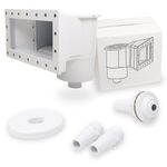 SunSolar Through Wall Skimmer Kit - Wide Mouth Opening for Above Ground Pools — Includes Floating Weir, Basket, Hose Adapters, Vacuum Plate and Pool Return Fitting — Easily Installed in The Pool Wall