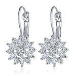 Shining Diva Fashion Italian Designer Collection Clip-On Earrings for Women (Silver)(9744er)