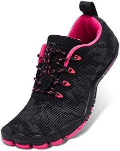 Racqua Mens Womens Trail Running Shoes Minimalist Shoes Arch Support Barefoot Sport Shoes, 0726w-black/Rose, 5.5 Women/4.5 Men
