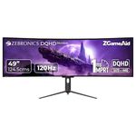 ZEBRONICS N49A 49"" (124.5 cm) 1800R Curved Ultrawide Gaming Monitor, DQHD 5120x1440, 400Nits, 120Hz, 1ms MPRT, HDR400, 99% sRGB | 95% DCI-P3, Adaptive Sync, 2 x (DP | HDMI | USB) + Type C