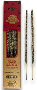 Incienso Orgánico - ULLAS - Hecho a Mano - 25gr - Hecho en India - 100% Natural - 1 cajetilla (Palo Santo)