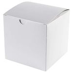 [100pcs]White Gift Boxes 3X3x3 inches,White Paper Favor Boxes with Lids for Gifts,Mugs,Cupcake Boxes 100 of Pack