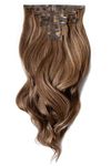 Foxy Locks Superior Seamless Clip In 100% Human Remy Hair Extensions - Various Lengths and Colours (22", Sunkissed Highlights (#8))