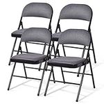 GOFLAME 4 Pack Folding Chairs, Fabr