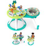 Bright Starts, Around We Go 2-in-1 Walk-Around Activity Centre and Play Table - Tropic Cool, Walker with Music, Lights and Interactive Toys, Removable Seat, Ages 6 Months Plus