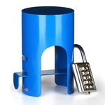 Outdoor Faucet Lock Hose bib Lock, Valve Box with Password Lock to Prevent Damage to Metal Protective Cover, Outdoor Hose bib Lock Anti-Theft Easy to Install Faucet Cover Device (Large, Blue)