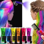 Temporary Hair Dye, Suitable for Any Hair Colour, Glow in the Dark Paint for Hair & Body, Kids Hair Dye for Party Supplies, Super Hair Chalk for Girls, Unique Hair Coloring Product Gifts for Kids