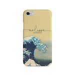 Tirita Personalised Initials Custom Hard Phone Case Compatible with iPhone 6 & 6s Hard Cover Japanese Art Hokusai The Great Wave off Kanagawa