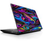 15 15.6 inch Laptop Notebook Skin Vinyl Sticker Cover Decal Fits 13.3" 14" 15.6" 16" HP Lenovo Apple Mac Dell Compaq Asus Acer/Neon Color Swirl Glass