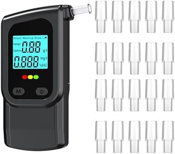 Sunlzy Breathalyzer, Portable Breathalyser For Alcohol With LCD Digital Display, Professional-Grade Alcohol Breathalyzers Tester With 20 Reusable Mouthpiecesfor Home & Personal Use