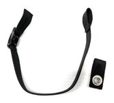 Hockey Helmet Chin Strap with Single Snap (Black)