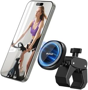 OQTIQ Phone Holder for Peloton Exercise Bike, Heavy-Duty Clamp & 17 N54 Strong Magnetic Phone Mount for Treadmill, Spin Bike, Golf Push Cart, Stroller, Fit for MagSafe iPhone 12-16 Series