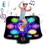 CXWLMAT 2025 Upgraded Kids Dance Mat for 3 4 5 6 7 8+ Year Old, Rechargeable Light Up Girls Dance Mats with Large Capacity Battery, Music Bluetooth Dancemat Kids Toys